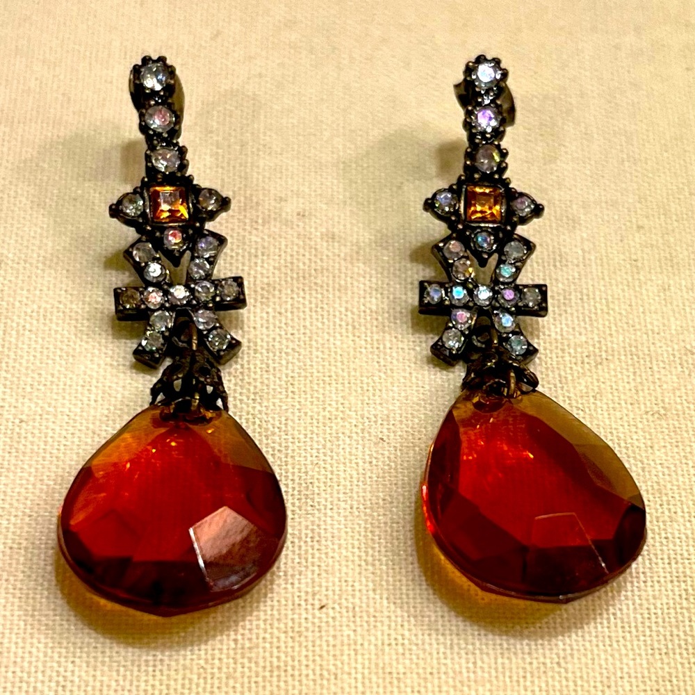 Vintage Topaz Dangle Earrings